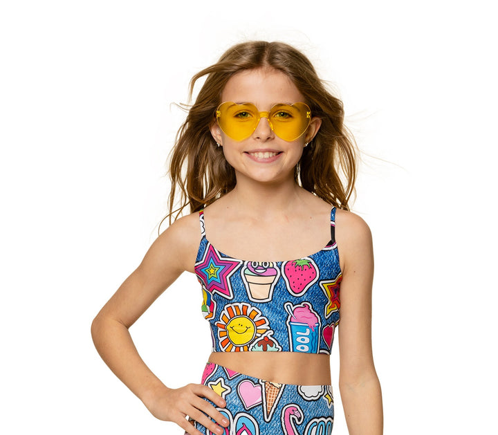 Girl's (10-14) Cool Vibes Bandeau Bra Cami