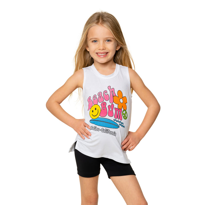 Little Girls (4-6x) Sleeveless Tee with Beach Bum screen