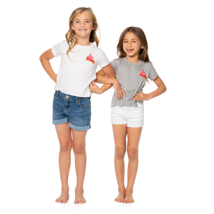 Little Girls (4-6x) Short Sleeve T-Shirt with Be Mine Patch