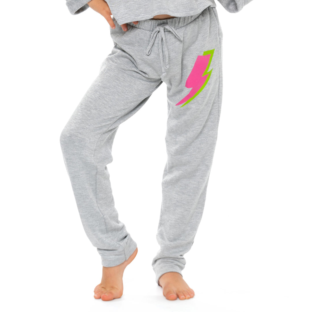 Little Girl's (4-6x) Butter Fleece Sweatpants with Lightning Bolt screen
