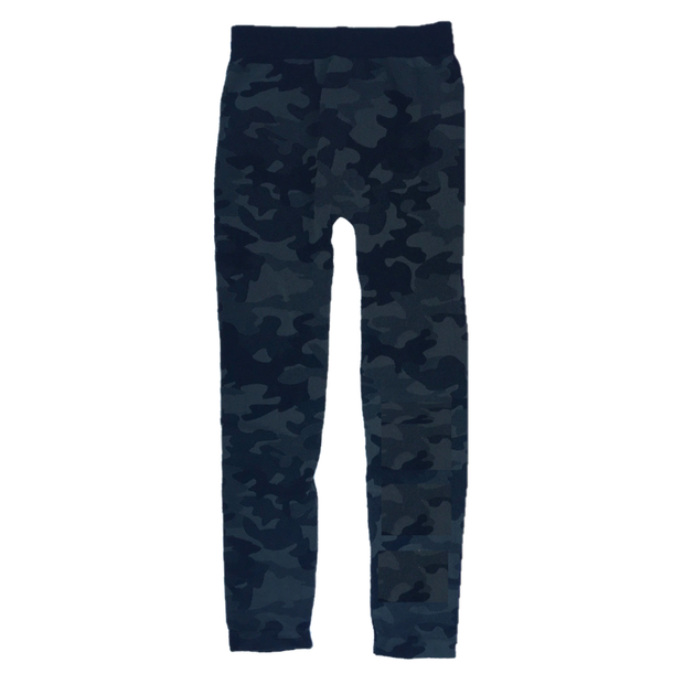 Girl's (10-14) Camouflage Knit Military Leggings