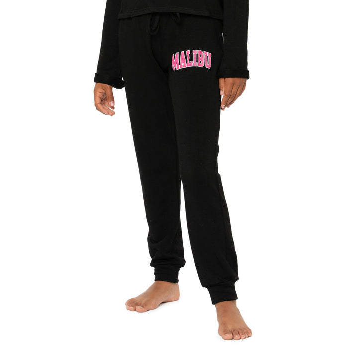 Girl's (8-14) Butter Fleece Sweatpants with "MALIBU" Screen