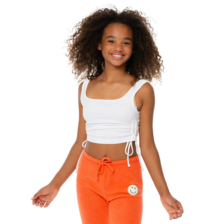 Girl's (10-14) Tank Top with Side Ruching