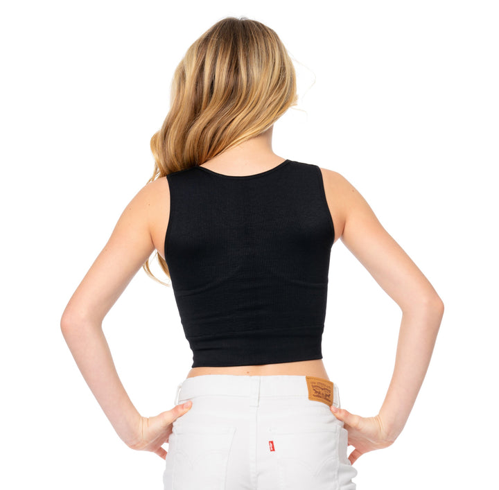 Girl's (10-14) Sleeveless V-Neck with Banded Bottom