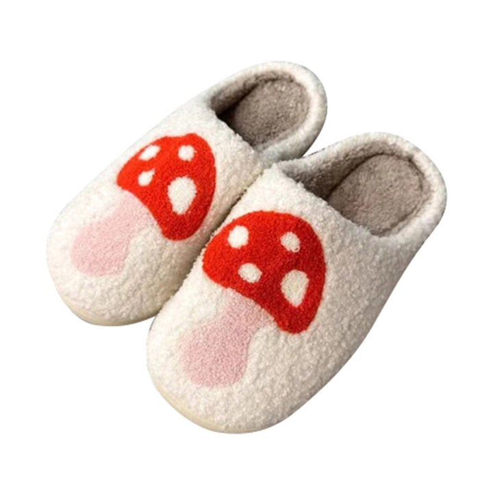 Girl's (10-14) Plush Slippers with a Mushroom