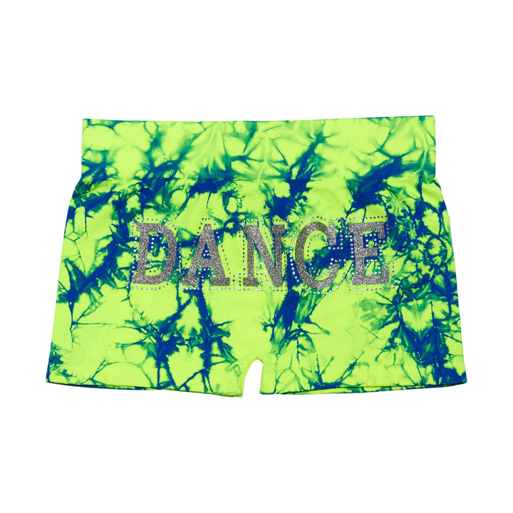 Girl's (7-10) "DANCE" Tie Dye Boy Shorts