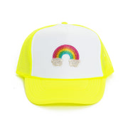 Trucker Hat with a "Rainbow" Embellishment