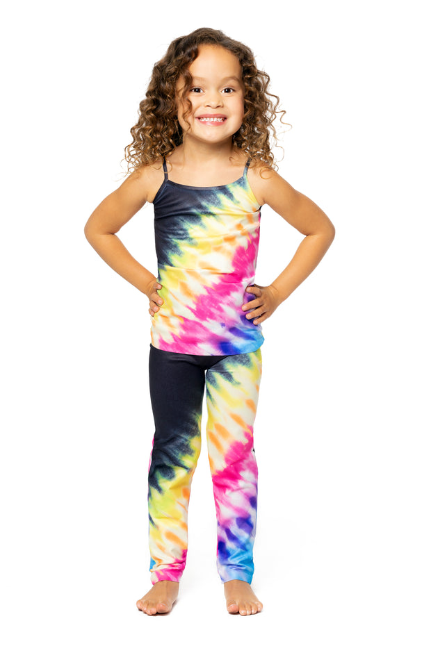 Little Girls (4-6x) Diagonal Tie Dye Print Full Cami