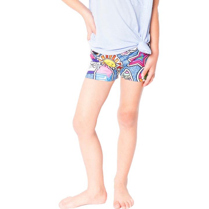Girl's (7-10) Cool Vibes Boy Shorts