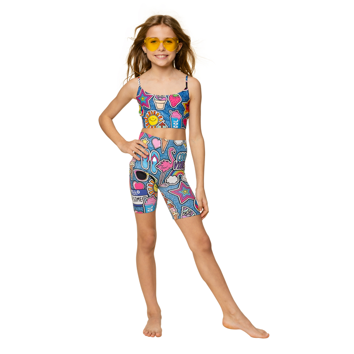 Girl's (10-14) Cool Vibes Bandeau Bra Cami