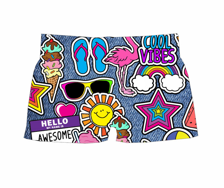 Girl's (7-10) Cool Vibes Boy Shorts