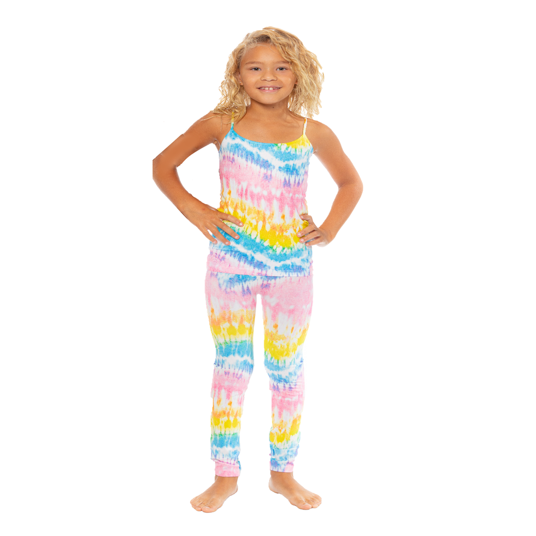 Girl's (7-10) Drippy Pastel Tie Dye Leggings