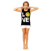 Girls (8-14) Sleeveless T-Shirt with Love Ombre Happy Face screen