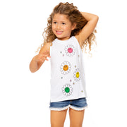 Girls (8-14) Sleeveless Tee with Scattered Flowers screen