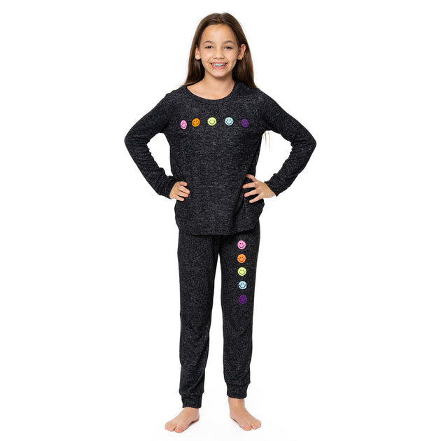 Girl's (8-14) Hacci Sweatpants with Baby Chenille Patches – Malibu