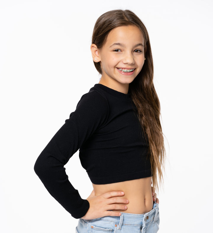 Girl's (8-14) Long Sleeve with Cut out X back