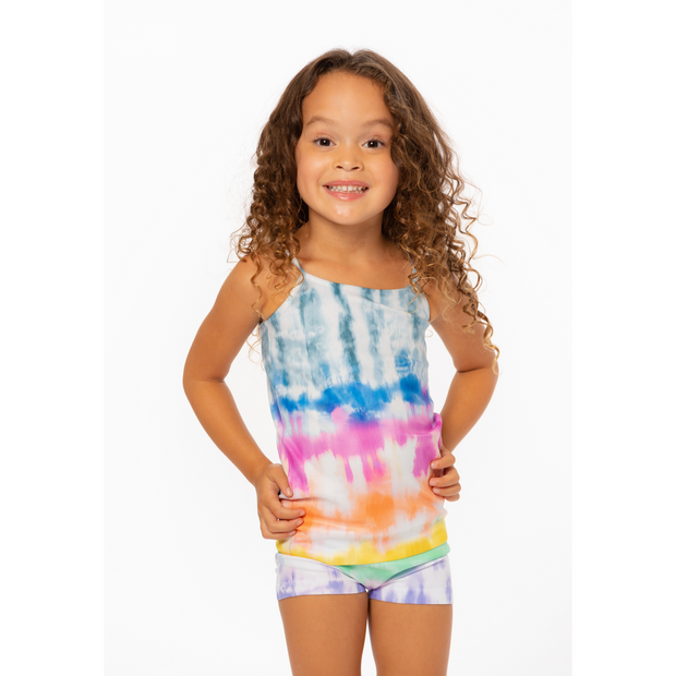 Little Girl's (4-6x) Rainbow at Night Tie Dye Print Boy Shorts