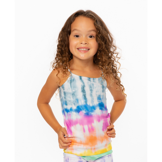 Little Girl's (4-6x) Rainbow at Night Tie Dye Print Full Cami