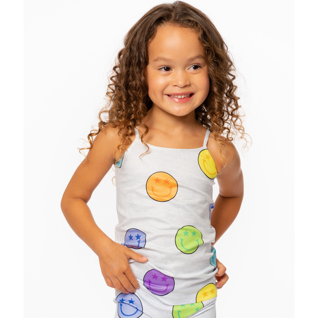 Little Girl's (4-6x) Pastel Happy Face Print Full Cami