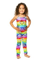 Little Girl's (4-6x) Rainbow Tie Dye Happy Face Print Full Cami