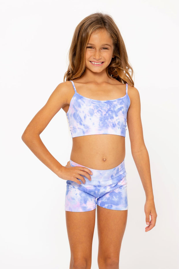 Girl's (8-12) Water Color Tie Dye Band Bra Cami