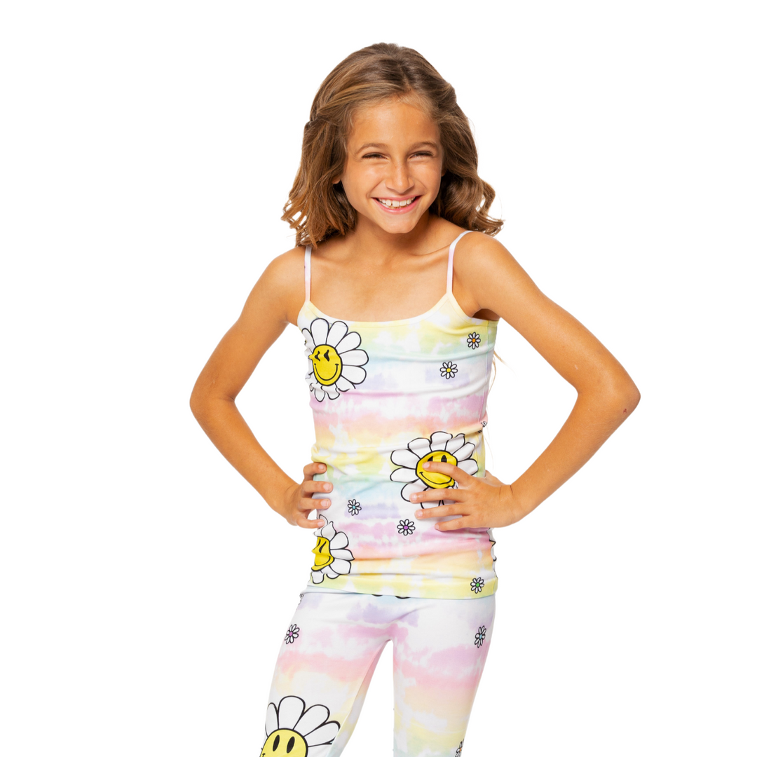 Girl's (7-10) Smiling Daisies printed Full Cami