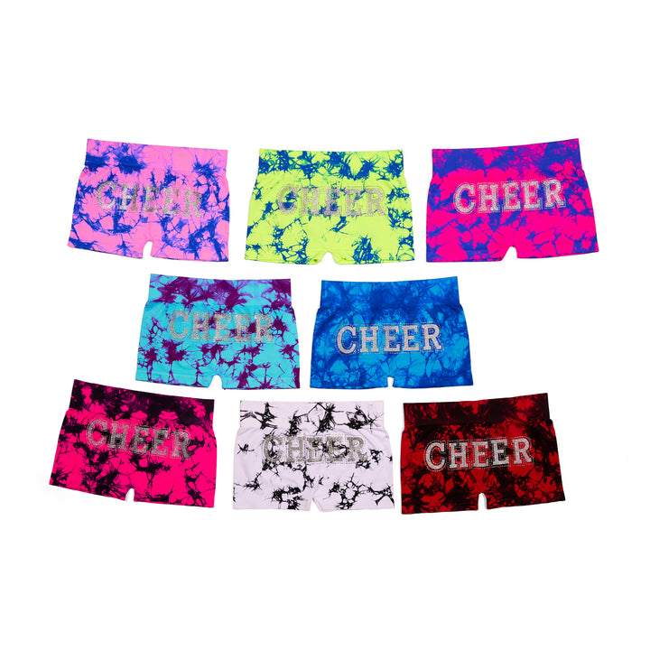 Girl's (7-10) CHEER Tie Dye Boy Shorts