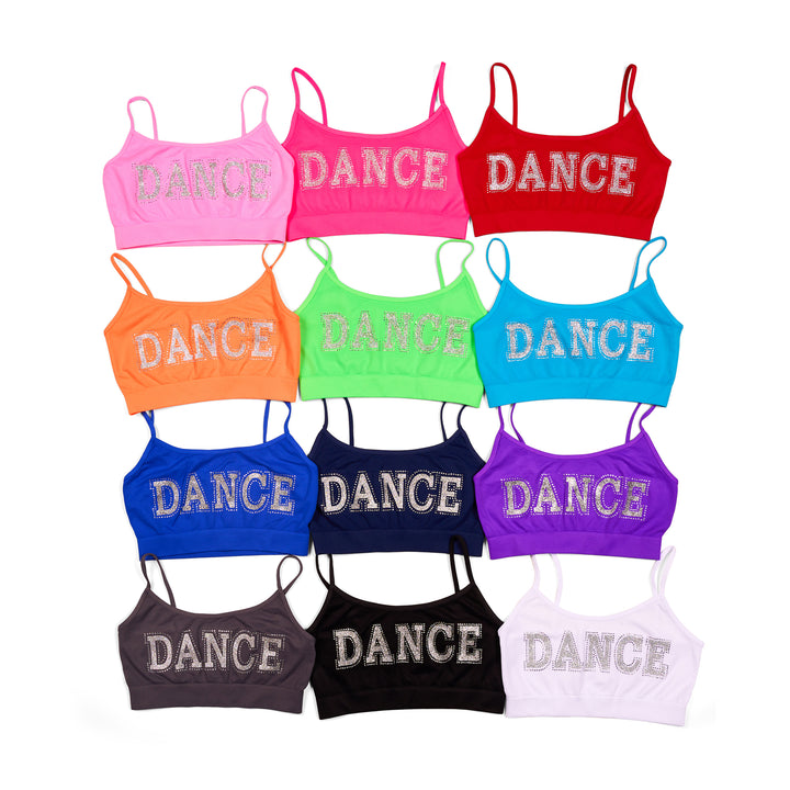 Girl's (8-14) "DANCE" Bandeau Bra Cami