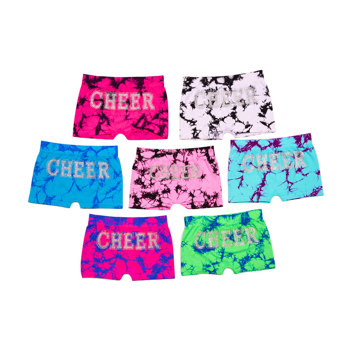 Little Girl's (4-6x) "CHEER" Tie Dye Boy Shorts