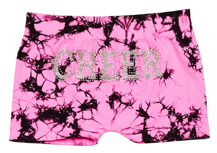 Little Girl's (4-6x) "CHEER" Tie Dye Boy Shorts