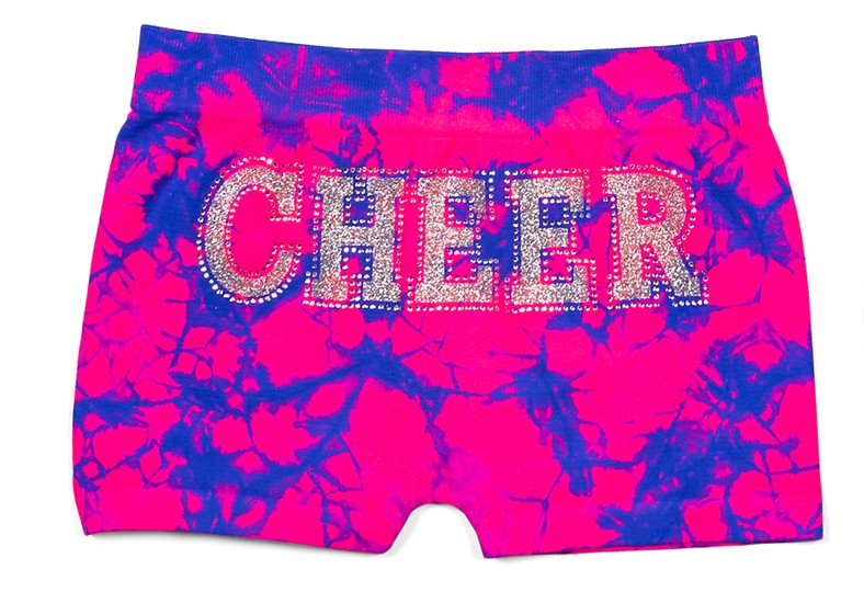 Little Girl's (4-6x) "CHEER" Tie Dye Boy Shorts