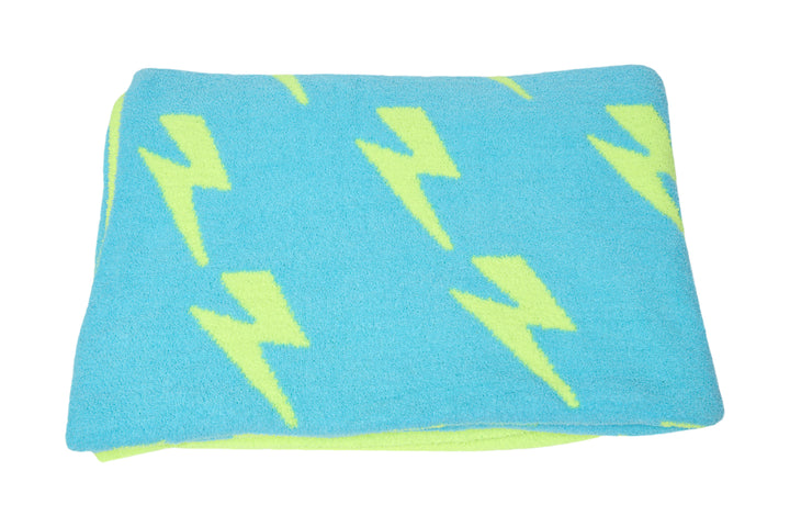 Malibu Sugars' Two Tone Lightning Bolt Reversible Blanket