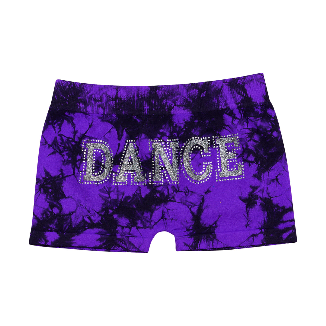 Girl's (7-10) "DANCE" Tie Dye Boy Shorts