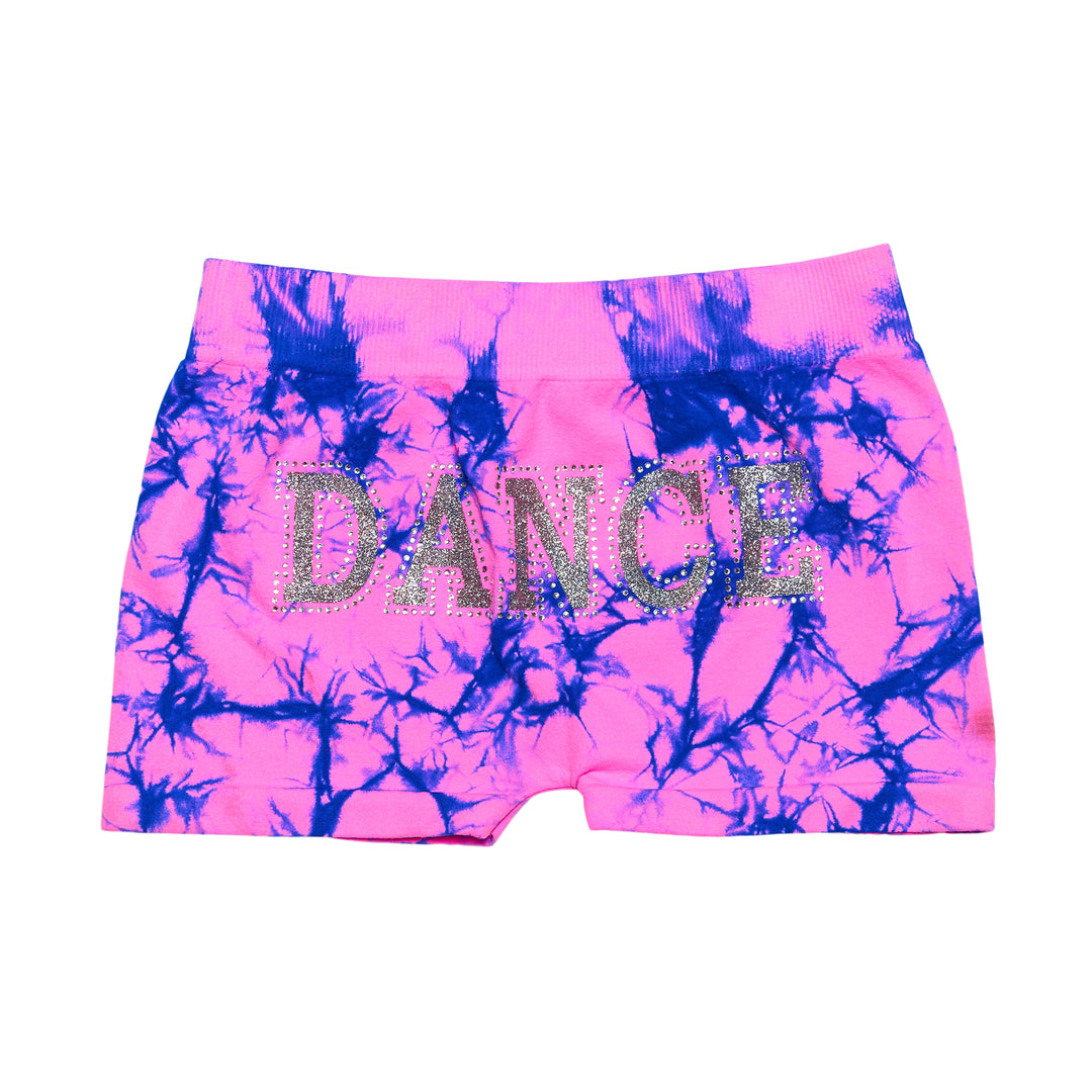Girl's (7-10) "DANCE" Tie Dye Boy Shorts