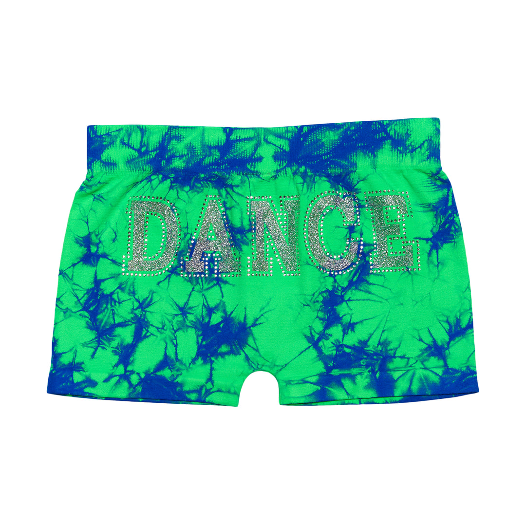 Girl's (7-10) "DANCE" Tie Dye Boy Shorts