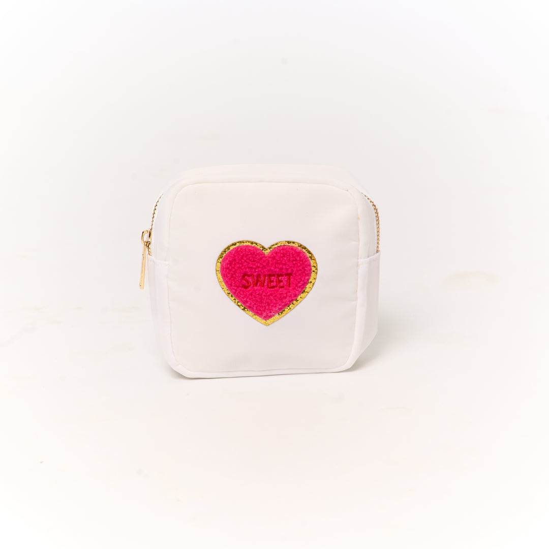 Nylon Pouches with Heart Conversation Patches Collection