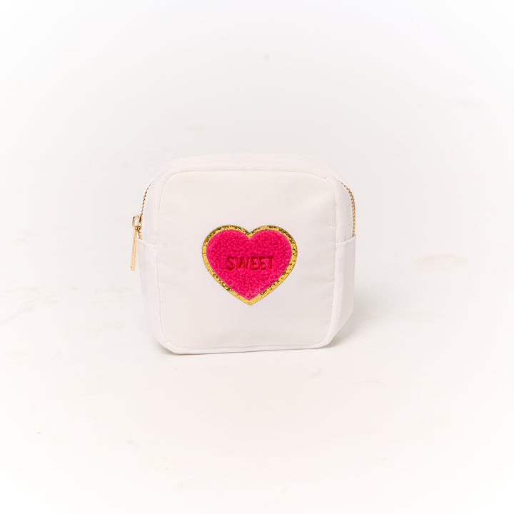 Nylon Pouches with Heart Conversation Patches Collection
