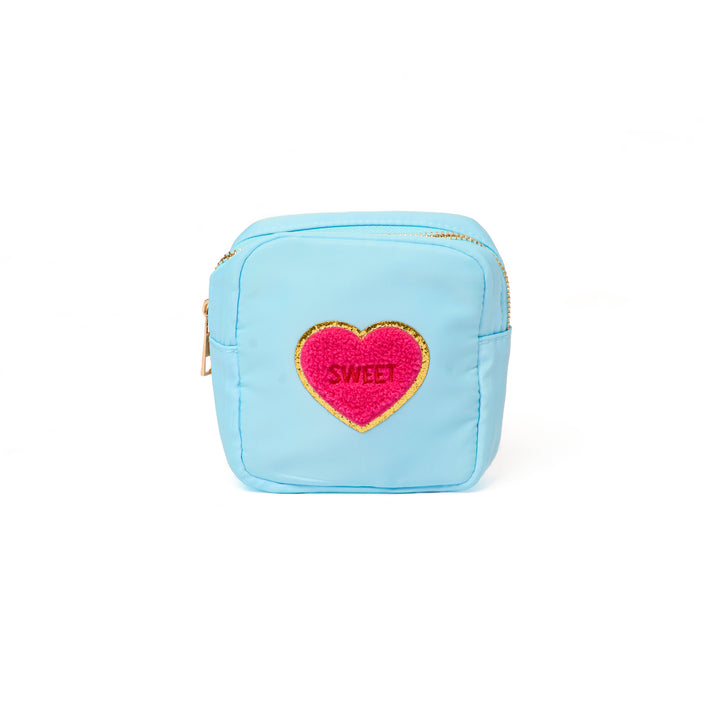 Nylon Pouches with Heart Conversation Patches Collection