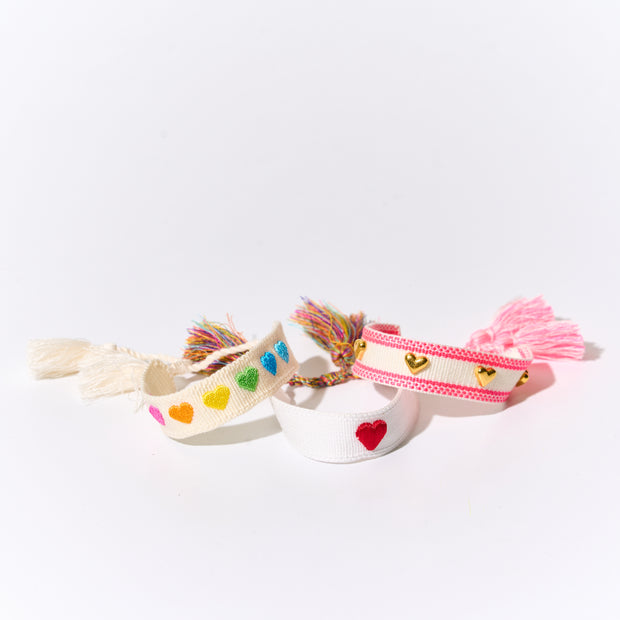 Woven Tie Heart Bracelets