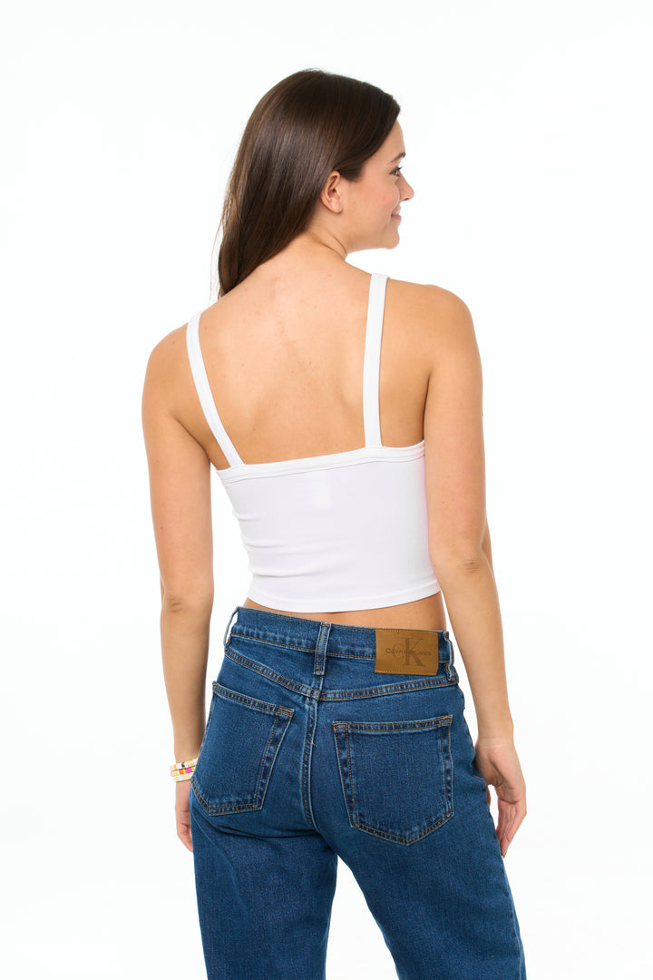 Junior Ribbed V-neck Tank Top