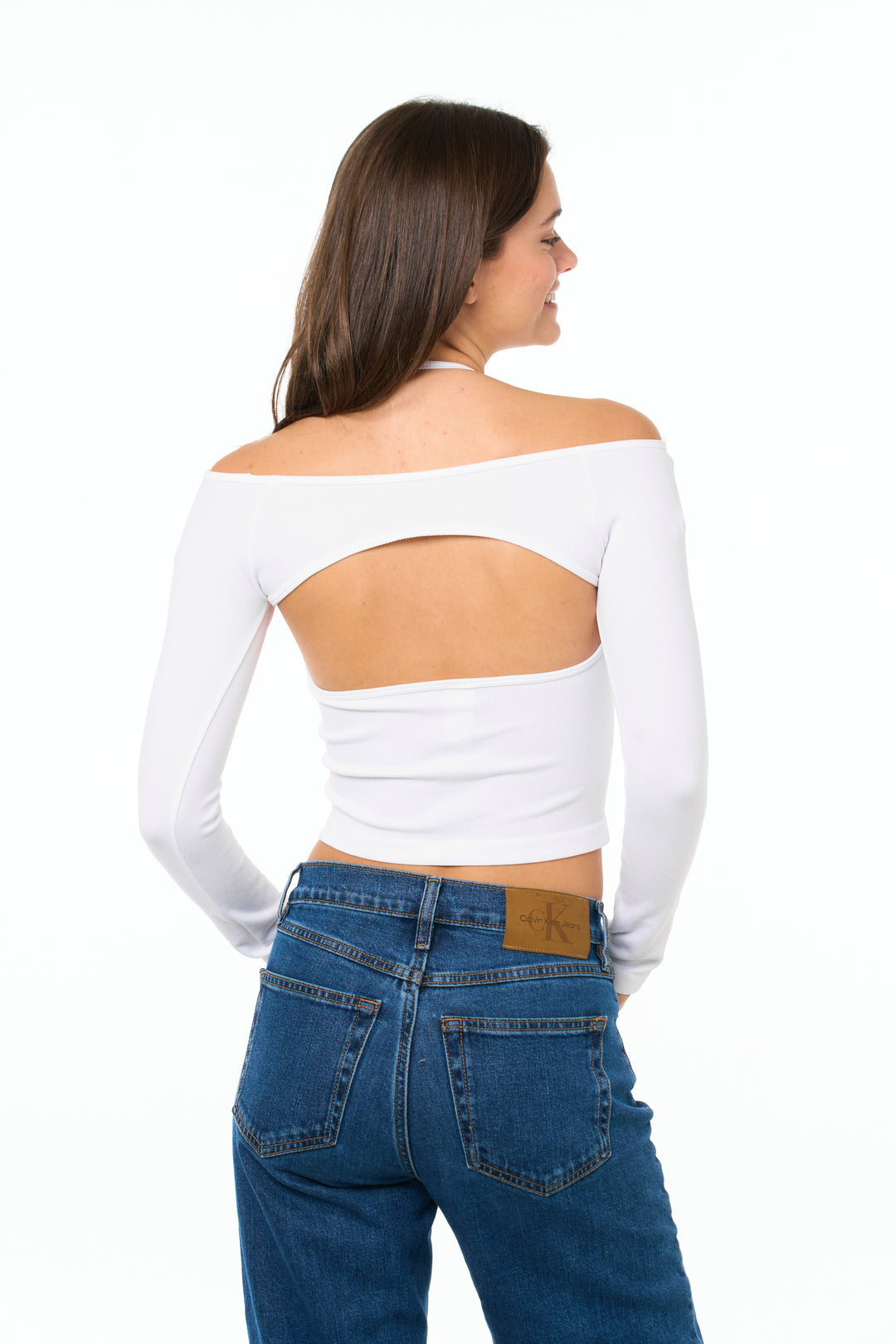 Junior Double Layered Long Sleeve Halter Top