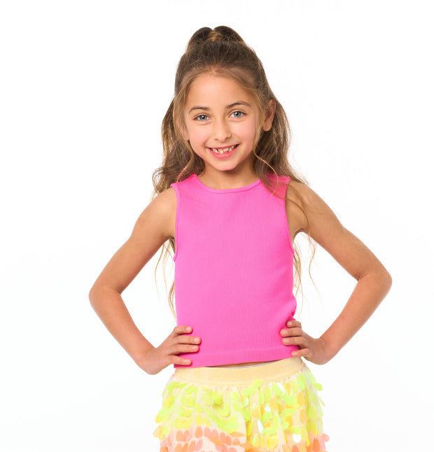 Little Girl's (4-7) Sleeveless Ribbed Top