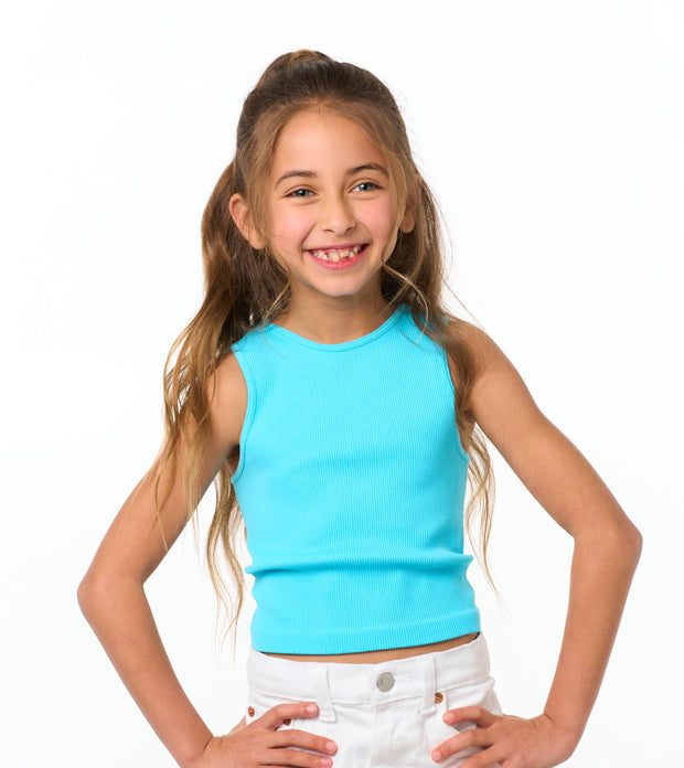 Little Girl's (4-7) Sleeveless Ribbed Top