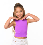 Little Girl's (4-7) Sleeveless Ribbed Top