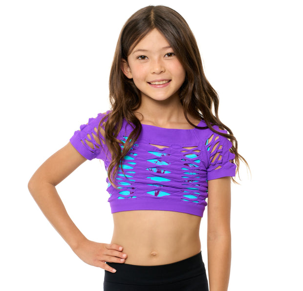 Girl's (8-14) Short Sleeve Malibu Mesh Top