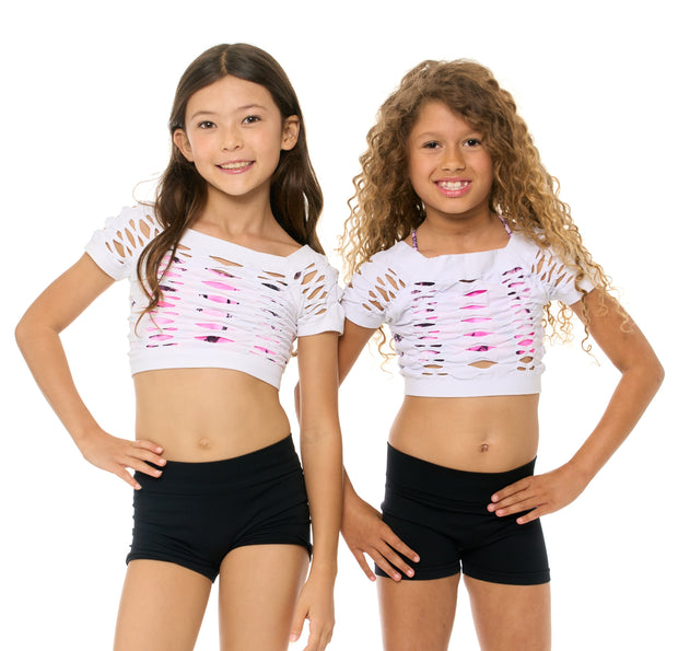 Girl's (8-14) Short Sleeve Malibu Mesh Top