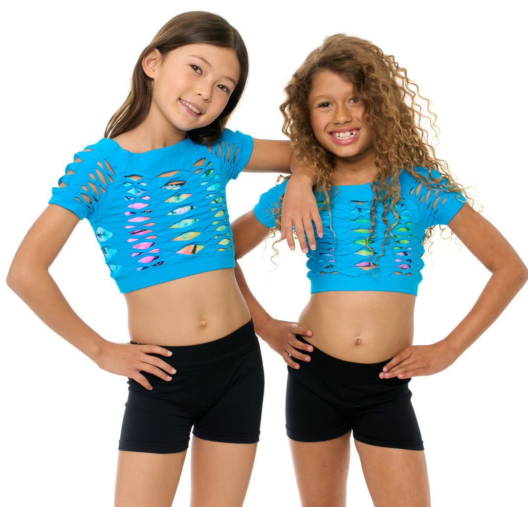 Girl's (8-14) Short Sleeve Malibu Mesh Top