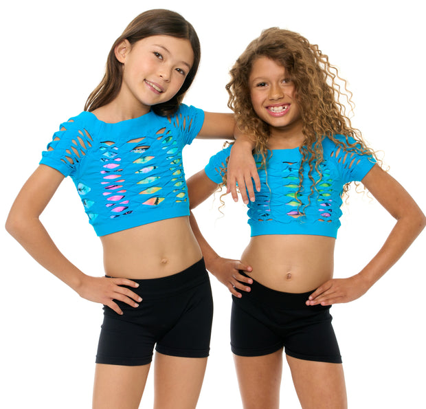 Girl's (8-14) Short Sleeve Malibu Mesh Top