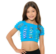 Girl's (8-14) Short Sleeve Malibu Mesh Top