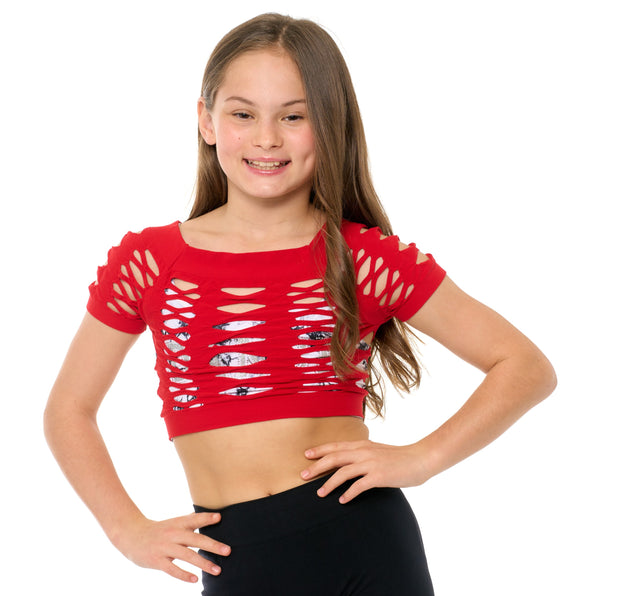 Girl's (8-14) Short Sleeve Malibu Mesh Top